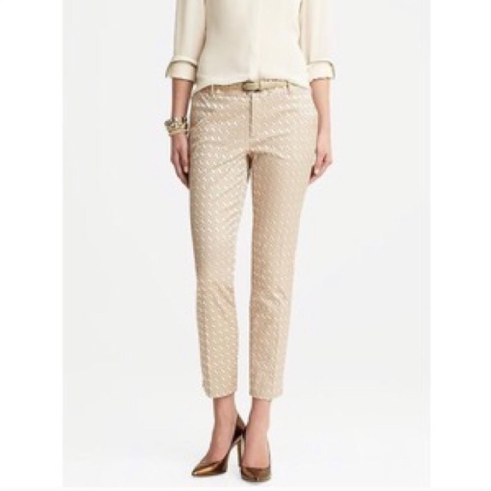 Banana Republic Camden Jacquard Fit Ankle Pants